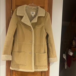 Old Navy Women's Tan Sherpa Teddy Coat